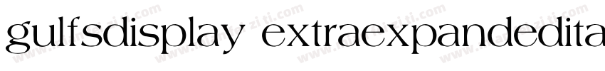 gulfsdisplay extraexpandeditalic re字体转换